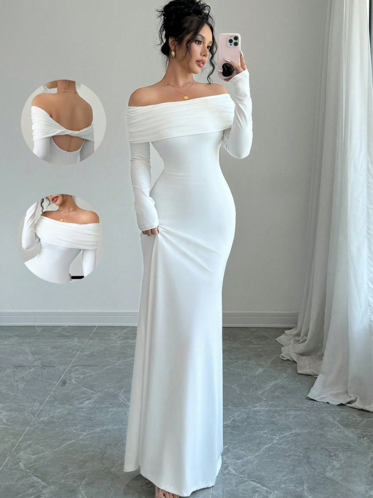 off Shoulder Empire Waist Simple Breathable Elegant Evening Dress Cross  Backless Tight Long Ladies Wedding Guest Dresses| Alibaba.com