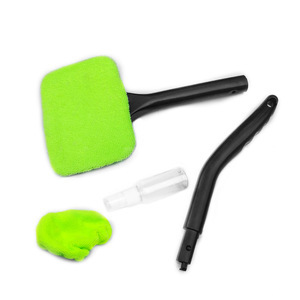 Windshield <b>Clean</b> Telescopic Pole Double Sided Glass Cleaner With Long Handle <b>Window</b> Brush <b>Set</b> - Product Image 4