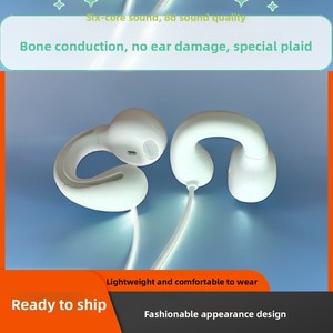 Casque à conduction osseuse filaire, conception non intra-auriculaire, cordon de 1,2 m, interface Type-C/3,5 mm, conception d'attache auriculaire sans douleur, utilisation sur ordinateur de bureau/ordinateur portable - Product Image 4
