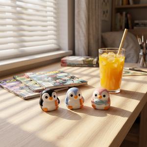 Set de Mini Figuras de Brillo Labial con Forma de Pingüino Adorable para Recuerdos de Fiesta, Regalos, Impulso de Ventas, Mostrador de Pago, Regreso a Clases, OEM Personalizado - Product Image 1