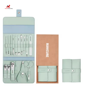 Professional 16-Piece Stainless Steel PU Leather Case Manicure Pedicure Tools <b>Set</b> Includes 16-in-1 <b>Nail</b> Clipper-Bulk Mixed Order - Product Image 2