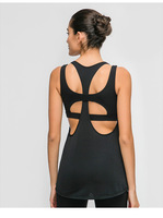 Top deportivo con sujetador incorporado para mujer, Top corto para correr, blusa de Yoga transpirable suelta, ropa de entrenamiento, camisetas sin mangas cortas