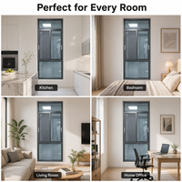 Ventanas Corredizas de Aluminio Modernas y Resistentes al Óxido, Personalizables, con Función Antirrobo para Hogares Familiares, Cocinas, Dormitorios y Salas de Estar