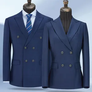 Factory Customized Men's 3-piece Set With 50% Wool 50% Polyester Fiber Merino Wool Business Suit