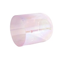 Gradient Pink Aurora Transparent Crystal Singing Bowl Pot Healing Meditation Music Percussion Musical Instrument Yoga