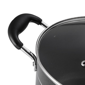 Oem Tùy Chỉnh Không Dính Kim Loại Chảo Đặt 20/22/24 + 24 Cổ Điển Đơn Giản Phong Cách Nhà Bếp Hộ Gia Đình Nồi Thủy Tinh Khí Bền Vững Các Tính NĂNG - Product Image 4