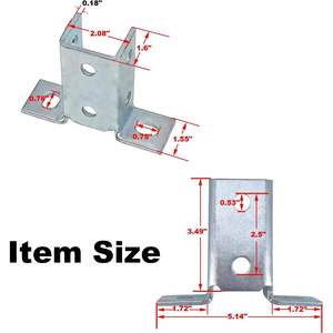 Heavy Duty MISA 8 Hole Wing Shape 90 Degree Connector <b>Bracket</b> for 1 5 8 Inch U Channel Alloy Steel Industrial Angle Fitting - Product Image 3