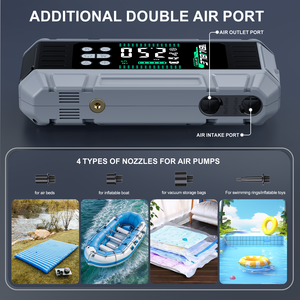 6000A xe nhảy khởi động 26000mAh pin Booster với máy bơm không khí Inflator Blower và pd65w máy tính xách tay nhanh chóng sạc USB đầu ra - Product Image 3