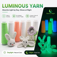 Fil Luminescent Photoluminescent Absorbant la Lumière pour la Conception Créative de Textiles, la Mode, le Tricot, le Crochet et le Développement Personnalisé