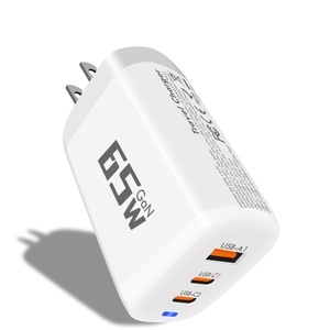 65W 3 cổng USB C sạc gan sạc nhanh sạc USB Loại C PD sạc nhanh 3.0 điện thoại di động sạc Power Adapter - Product Image 1