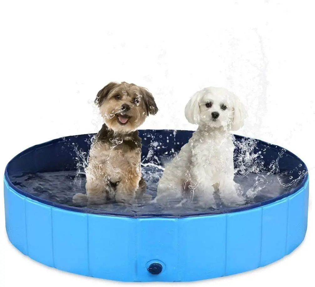 Hot Summer Pet Dog Pool for Large Dogs, Collapsible Dog Pet Bath Pool, Folding Kiddie Pools for Puppy Dogs Cats and Kids