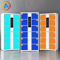 Casier intelligent personnalisé pour bagages, colis et vêtements avec corps en acier, serrure électronique à code et système de livraison