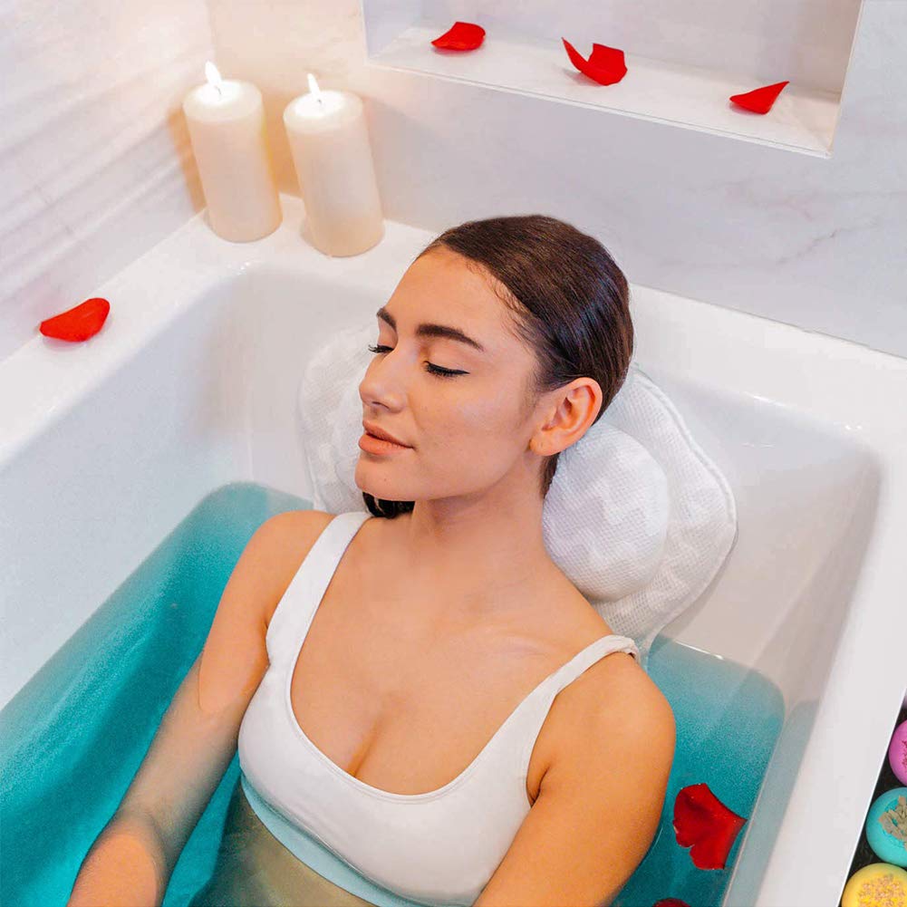 Высококачественная Роскошная 4D сетчатая Ванна подголовник спа ванна Подушка с 5/6/7 присосками