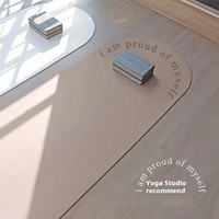 Tapis de yoga en caoutchouc naturel écologique de qualité supérieure, antidérapant, avec bord arrondi, tapis de fitness personnalisé avec logo pour studio de yoga, pilates, entraînement à domicile