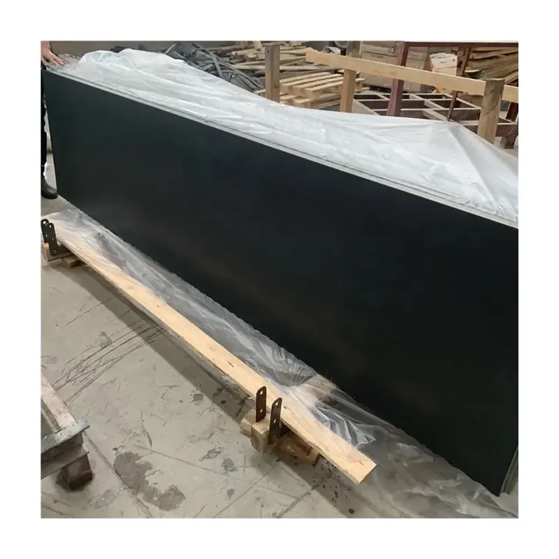 Losas de superficie de cuero de granito negro de alta calidad para revestimiento de suelos y encimera de cocina lápida de monumento de granito negro