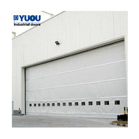 Puerta Industrial Heavy Duty, Puerta Hangar de Lona PVC con Estructura de Acero, Puerta de Aviones Extragrande para Mantenimient