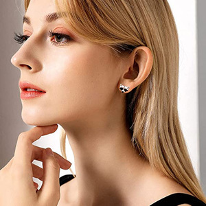 Mini boucles d'oreilles clous en forme de renard, style coréen et japonais, mignonnes, unisexes, bijoux d'oreille animaux pour femmes, pour le quotidien, tenue décontractée, cadeau - Product Image 3