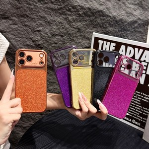 เคสโทรศัพท์มือถือแบบแม่เหล็กชาร์จได้ รุ่นหรูหรา ประดับกลิตเตอร์ ชุบเคลือบเงา หน้าต่างขนาดใหญ่ สำหรับ iPhone 18 17 16 pro max  วัสดุ TPU นิ่ม ป้องกันแรงกระแทก - Product Image 1