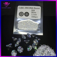 Prix de gros pour diamants synthétiques de forme ronde brillante, perles en CZ, vente en gros de pierres en zircone cubique de 1 mm à 3 mm