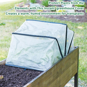 Filet de protection pour plantes avec cadre métallique en PE, couverture de serre accordéon anti-parasites et anti-rongeurs, facilement assemblable - Product Image 1