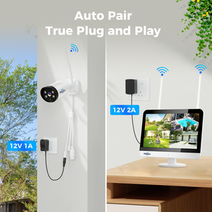 3MP 12 Inch Monitor Color Night Vision Bullet Type Security <strong>Camera</strong> Indoor Outdoor CCTV WiFi <strong>Wireless</strong> NVR <strong>Camera</strong> System - Product Image 2