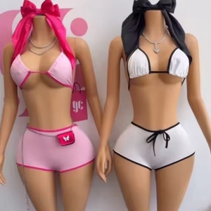 Viviblook ชุดบราและกางเกงขาสั้น2ชิ้นลำลองสำหรับผู้หญิงแนวสตรีทสำหรับ Z709ST10 - Product Image 4