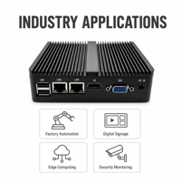 Ordinateur industriel sans ventilateur YCT, ordinateur embarqué J4125, 4xUSB 3.0, 2xCOM, WiFi, 8 Go DDR4, 256 Go MSATA, Win10/Ubuntu/Linux, contrôleur SCADA