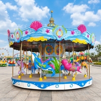 Manège à chevaux pour parc d'attractions, équipement de jeux pour enfants, carrousel tournant à vendre