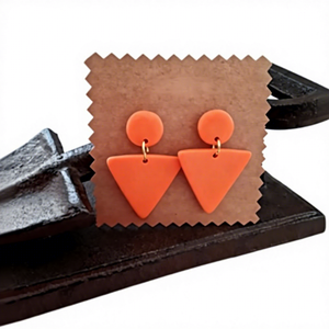 Boucles d'oreilles en résine faites à la main pour femmes, bijoux fantaisie en résine époxy colorée - Product Image 5
