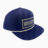 Gorra SnapBack modelo de marco A de corduary personalizado de fábrica auditada por SGS con logotipo de parche de borde merrow