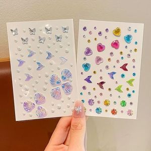 Pegatinas de Tatuajes Temporales 3D con Diamantes de Imitación, Joyería, Estrella, Corazón, Cara, Gema, Joyas Faciales y Corporales - Product Image 2