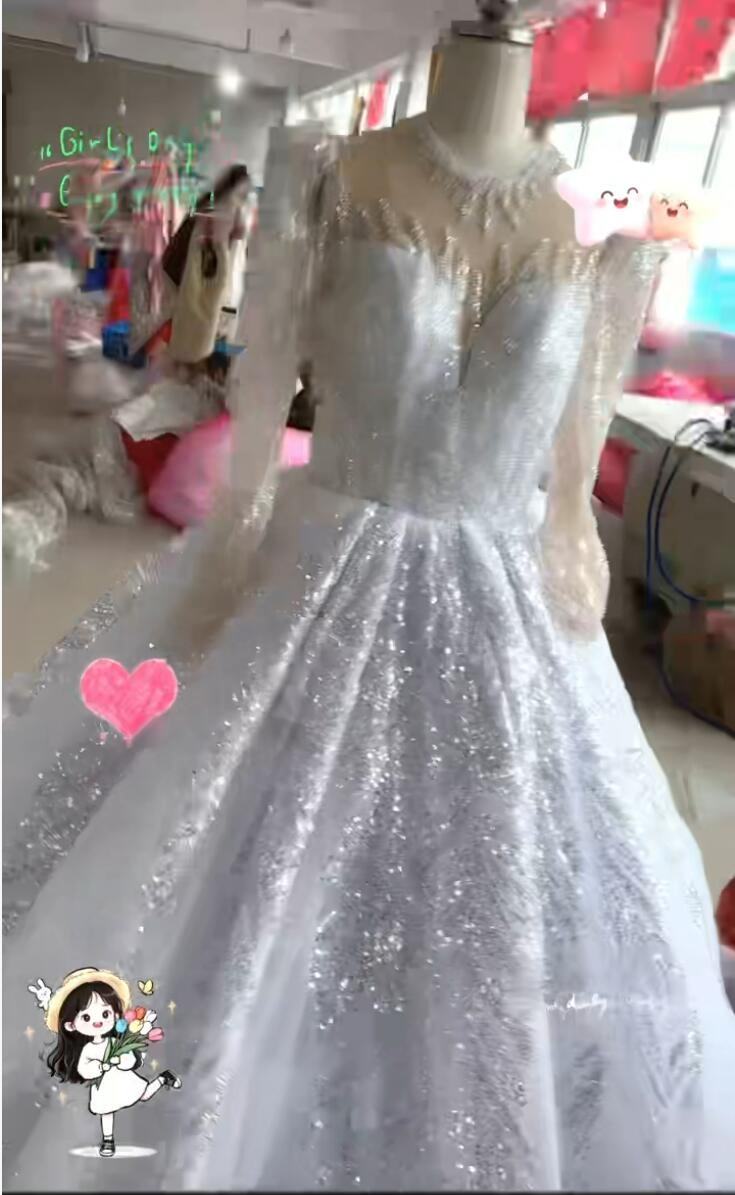 plus size sparkling wedding dress
