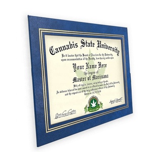 Custom 8.5x11 <strong>A4</strong> Leatherette Award <strong>Cardboard</strong> Leather Grain <strong>Certificate</strong> Diploma Paper <strong>Frame</strong> - Product Image 5