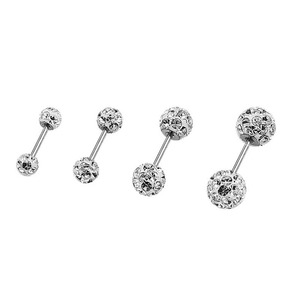 Double-ended Full Diamond Stud <b>Earrings</b> 3mm 4mm 5mm 6mm Stainless Steel Ear <b>Posts</b> For Everyday Wear - Product Image 5