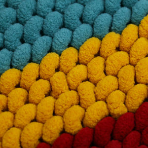 Colorful Striped <strong>Bath</strong> <strong>Mat</strong> - Soft Chenille Material, Absorbent, Non - Slip, Vibrant <strong>Rainbow</strong> Design for Bathroom Decor - Product Image 3