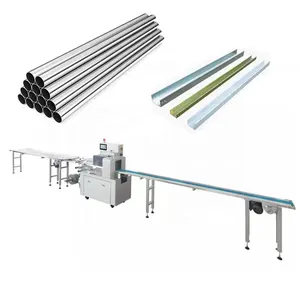 Automatic PVC Duct/Stainless Pipe Servo Flowpack Horizontal Packing Door/Window Hardware Packaging Machine