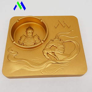 OEM ODM Custom High Quality Factory Wholesale Cnc Machining Aluminum Alloy <strong>Brass</strong> Titanium Alloy Black Myth Wukong <strong>Ashtray</strong> - Product Image 2