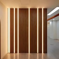 Panneaux muraux acoustiques modernes personnalisés Jocy 2400*600mm, imperméables, ignifuges, insonorisés, en MDF, placage de bois massif, pour hôtel
