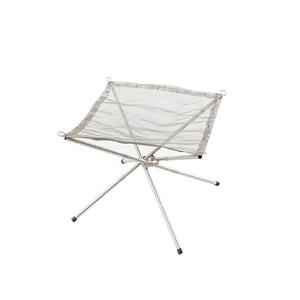 Brasero Portátil Plegable de 42x42x32 cm, de Aleación de Aluminio, para Acampar al Aire Libre, Picnic, Soporte Independiente para Leña - Product Image 1