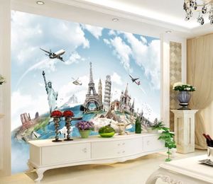 Mapa del Mundo de Agencia de Viajes, Mapa Turístico, Lugares de Interés, Decoración de Pared - Product Image 5