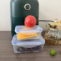 Conteneur alimentaire réutilisable en plastique, boîte de conservation hermétique pour fruits, légumes, préparation de repas, organisateur de cuisine