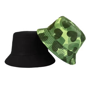 Gorras y Sombreros Reversibles con Estampado para Niños, Hombres y Mujeres, Sombrero de Pesca para Viajes al Aire Libre, Sombreros Coloridos con Corazones y Logotipo Personalizado - Product Image 2