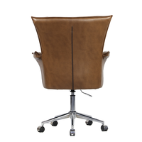Chaise de bureau exécutive ergonomique moderne à dossier haut avec fonction massage, revêtement en cuir PU, cadre chromé, roulettes pivotantes