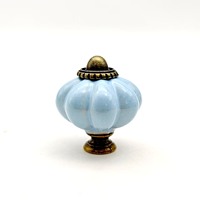 Poignée de meuble vintage en céramique en forme de citrouille, moderne, écologique, durable et décorative, pour tiroirs de chambre, cuisine, commode et entrée