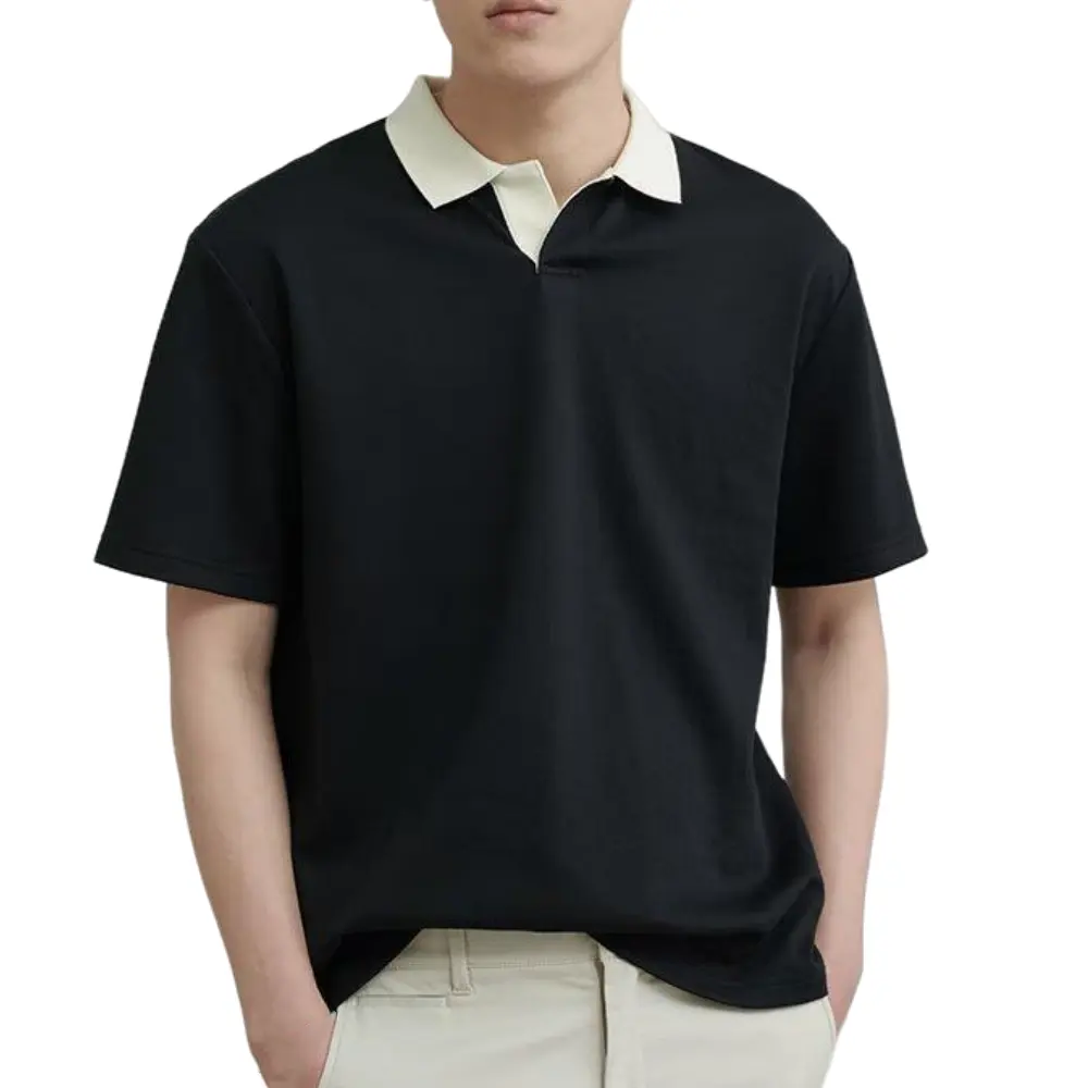 Promotional Mens Designer Black Polohigh Quality Plain Short Sleeve Men Polo Shirts