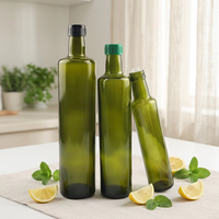 Bouteille en verre vide pour huile d'olive Marasca en gros, 250/500/750/1000 ml, récipient alimentaire en verre avec bouchon en aluminium