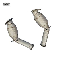 Downpipe knalpot dengan katalis untuk Infiniti G37 meningkatkan Momentum dan suara pipa knalpot Stainless Steel