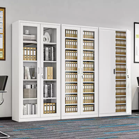 Armoire de classement en acier modulaire ignifuge, pliable et verrouillable, avec double porte et étagères réglables pour le rangement de bureau