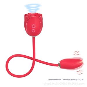 Nouveau style vibrant à double tête pour jouet sexuel adulte à la mode pour femmes avec fleur de rose masturbation clitoridienne usine directe - Product Image 5