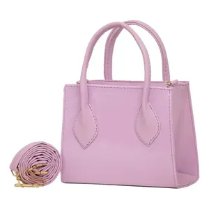 Borsa a Tracolla Vintage Fana Layla in Pelle Lilla con Fodera Impermeabile in Poliestere, Cinghia Singola, per Uso Quotidiano, Stile Estivo - Product Image 1